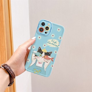 Ốp Lưng iPhone Fish Cạnh Vuông, Chống Sốc, Bảo Vệ Camera - Cho iP 6/6s/7/8/Plus/X/XS/XR/11/12/13/14/15/Pro/Max/Mini