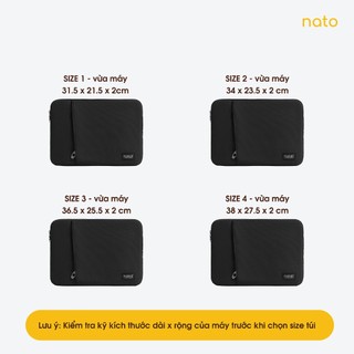 Túi chống sốc laptop Natoli đủ size dày dặn kháng nước Eager Laptop Bag T7