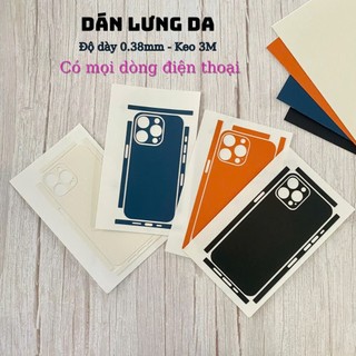 Dán lưng điện thoại, Miếng dán da 3M cắt sẵn, Dán skin iphone Samsung Oppo Xiaomi Vivo