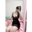 HT81 Váy ngủ sexy ren ngực cổ yếm hở lưng gợi cảm, đầm ngủ lụa mặc nhà quyến rũ HT81