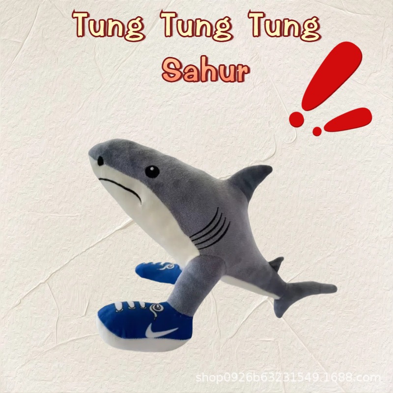 Gấu bông tung tung tung sahur, Gấu bông Tralero tralala Brainrot vô tri làm quà tặng đồ chơi cho bé