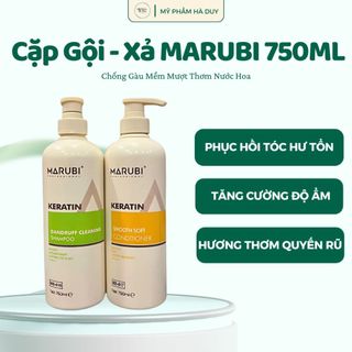Cặp Gội - Xả MARUBI Chống Gàu Mềm Mượt Thơm Nước Hoa 750ML