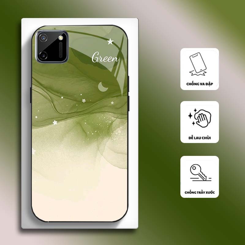 Ốp Lưng cho SAMSUNG NOTE 10 LITE Mặt kính cường lực, cao cấp HOẠ TIẾT HOA CẨM THẠCH