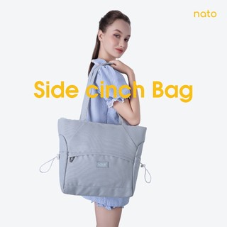 Túi tote 2 mặt Natoli vải canvas to, xinh đựng laptop làm công sở Side Cinch Bag T20