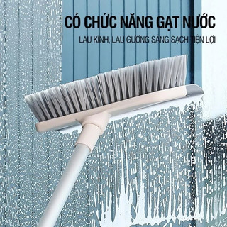Chổi Quét Sàn Nhà Tắm Đa Năng 2in1, Chổi Cọ Sàn Và Gạt Nước 2 trong 1, Điều Chỉnh Độ Dài C1