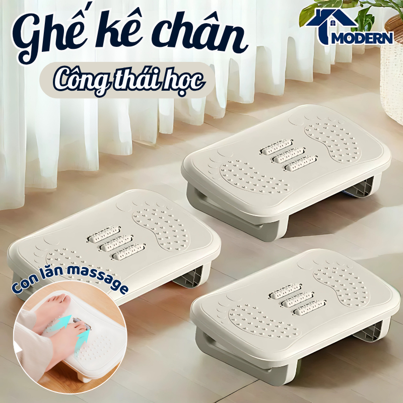 Ghế Kê Chân Massage Công Thái Học MODERN Ghế Gác Chân Văn Phòng Chơi Game Thư Giãn Giảm Stress