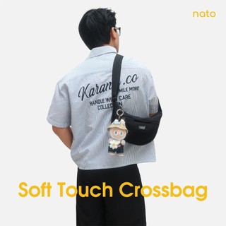 Túi đeo chéo nữ hình bán nguyệt Natoli nhiều ngăn chống nước dễ thương Soft Touch Crossbag T26