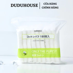 Bông Tẩy Trang Miniso 180 Miếng Cotton Không Xơ, Mềm Mại Dịu Da