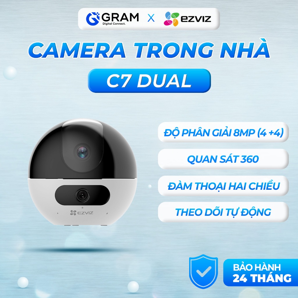 Camera Wifi Trong nhà EZVIZ 2 Mắt C7 DUAL 8MP 2K+, C60P Dual 2K, H6 3K ...