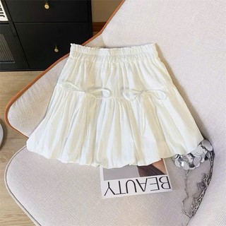 Chân Váy Nữ Bí Ngô Pumpin Bèo Đính Nơ Có Quần Bảo Hộ Bên Trong Chất Vải Voan WCV004