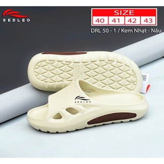 (Chính hãng) Dép bánh mì REDLEO đúc cao su EVA, dép nam quai ngang êm mềm nhẹ chống nước, hottrend hiện nay, mã DRL-50