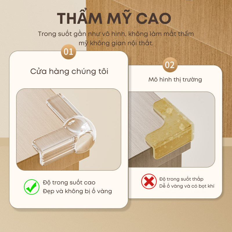 Bombo 04 Bịt Góc Bàn Silicon Trong Suốt 3 Kiểu – Bảo Vệ 3 Cạnh –Chống Va Đập Cho Bé, Dán Chắc, Không Bám Bẩn (AT02)