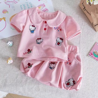 [B&G] Đầm váy polo hồng cổ sen,tùng váy nhún chân voan ren thêu cho bé gái từ 10-42kg(2-11 tuổi)