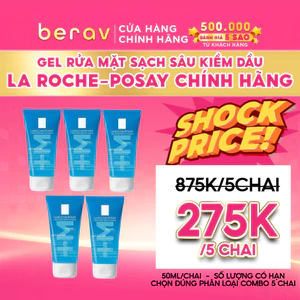 [MINISIZE] Sữa Rửa Mặt La Roche Posay Dạng Gel Giảm Mụn, Kiềm Dầu Effaclar Gel 50ml