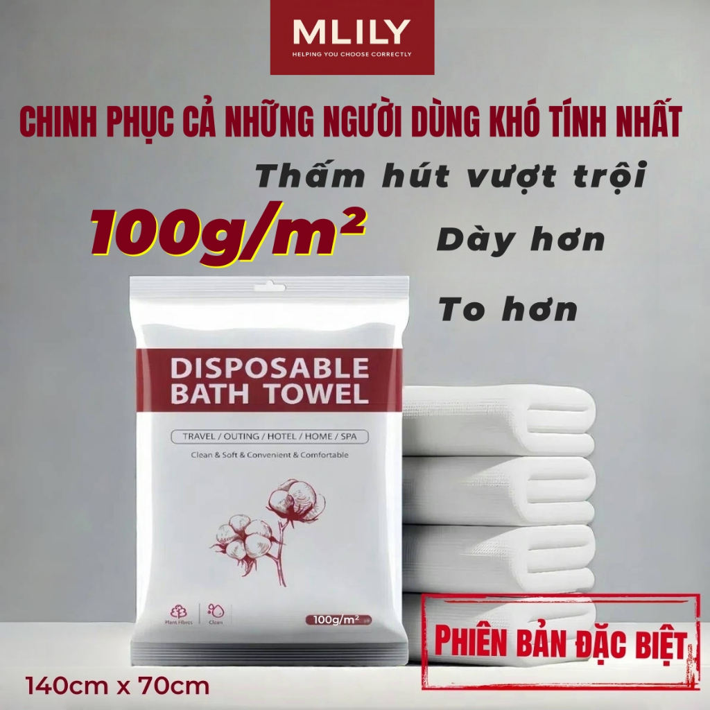 5 gói Khăn Tắm Dùng Một Lần Cao Cấp – Siêu Mềm, Siêu Hút Nước, Gọn Nhẹ Khi Du Lịch Homestay Spa