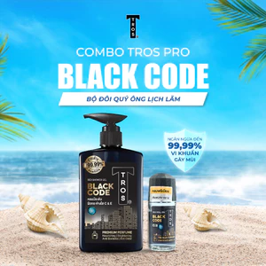 Combo TROS Black Code - Sữa Tắm & Lăn Khử Mùi Sang Trọng Cho Quý Ông Lịch Lãm