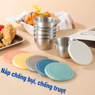Hộp Đựng Nước Chấm Inox 304 50ml - Chén Đựng Nước Chấm Có Nắp, Chống Tràn,Không Gỉ, An Toàn Tiện Lợi