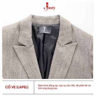 Áo Vest nữ  JASEY, áo blazer nữ tay dài 2 lớp có túi thật 2 bên chuẩn size mã 2802