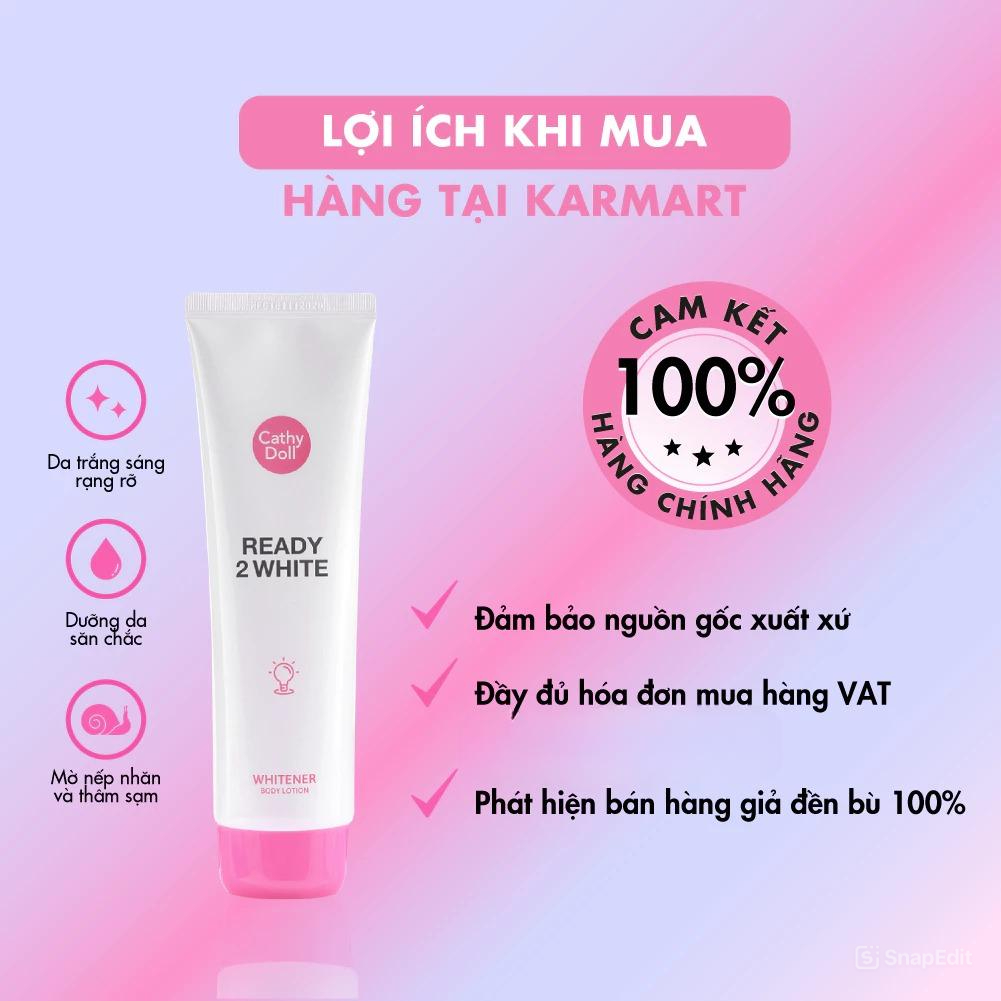 Sữa Dưỡng Thể Trắng Da Cathy Doll Ready 2 White 150ml Thái Lan