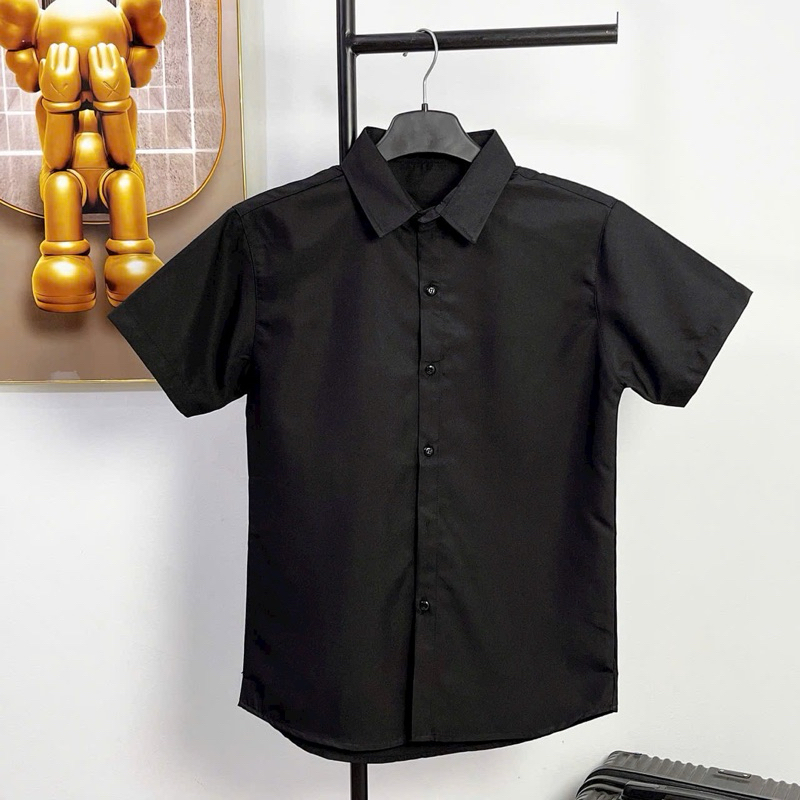 [SM.Trơn] Áo Sơ Mi Nam Trơn ngắn Tay, Vải cotton, co dãn nhẹ, độ dày vừa phải Menswear Top Kate