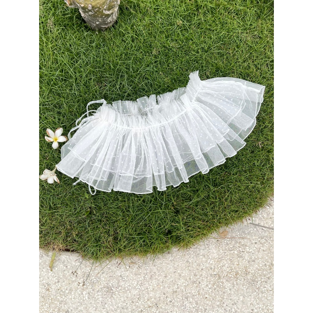 Layer ren phối ngoài balletcore - Remmus | Phụ kiện tạp dề layer nữ tính phong cách tiểu thư vintage