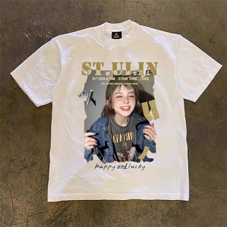 Áo Phông Cộc Tay Hè Cổ Tròn Nam Nữ In Chữ  ST UIIN Cô Gái Cười , Chất Liệu Cotton Khô Mềm Mịn