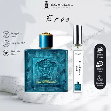 Nước hoa nam, nước hoa nam Eros chiết 10ml, nước hoa nam nam tính, quyến rũ, năng động