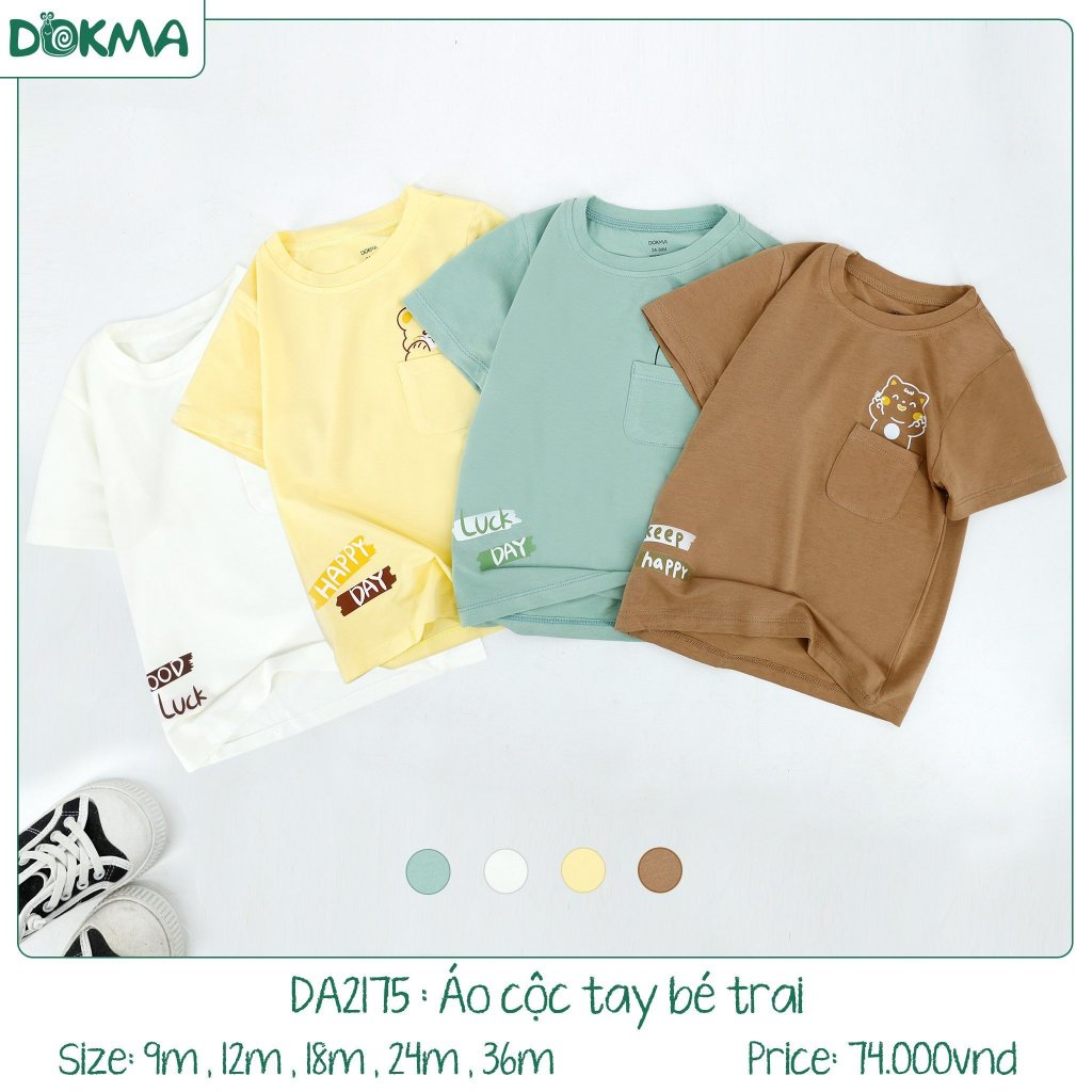 (8-13kg, 6-36M) Áo Cộc Dokma Cho Bé DA2175 DA2782 DA2883 DA2884 DA2874 DA2951