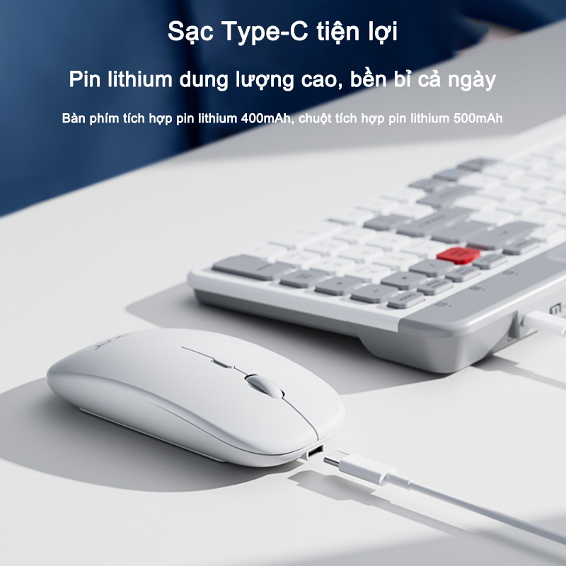 Bộ Bàn Phím Chuột Không Dây Acer OKR 215 - 2.4GHz + Bluetooth - Giảm Chống ồn | BigBuy360 - bigbuy360.vn