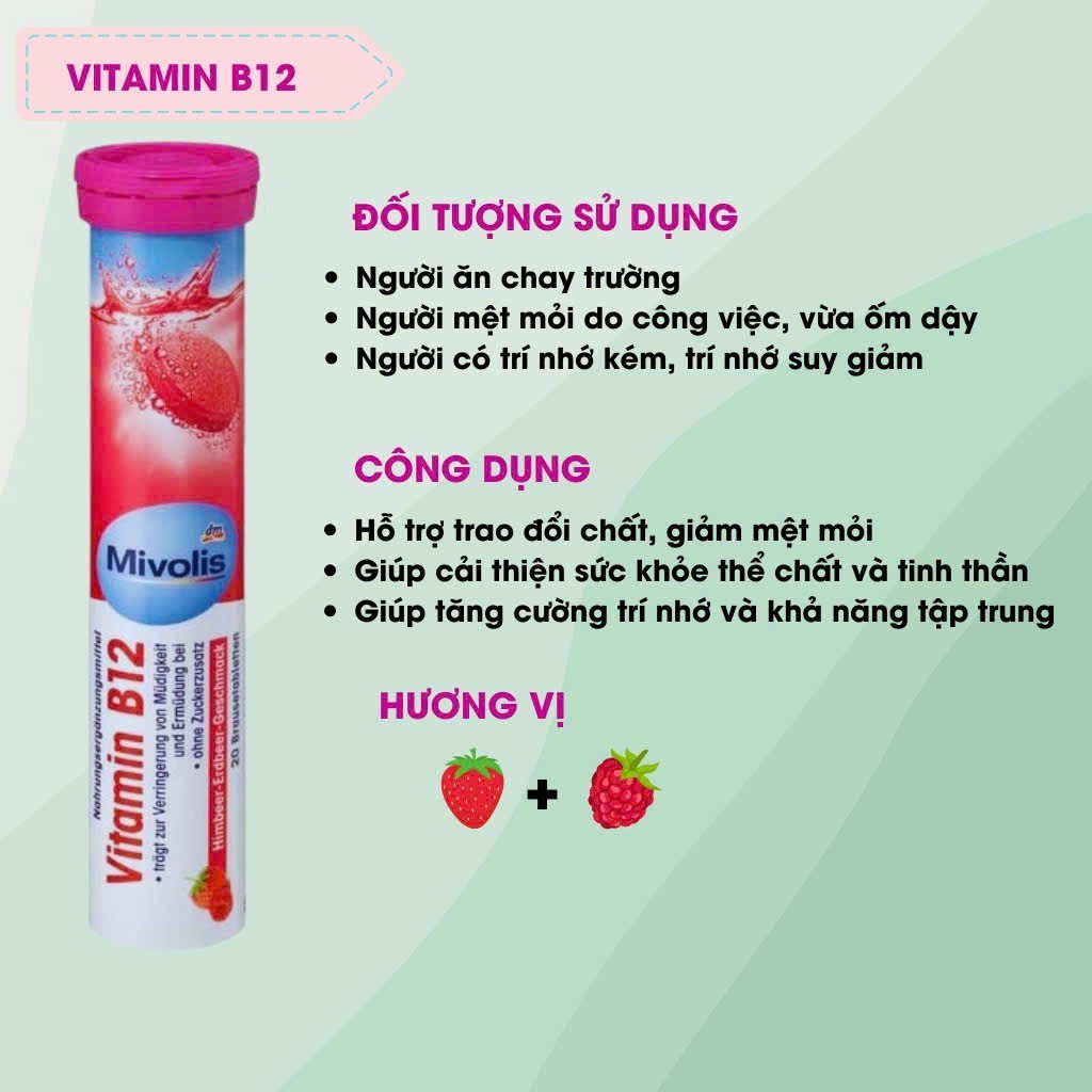 Viên sủi Mivolis Đức ống 20 viên  [Date mới 12/2027]