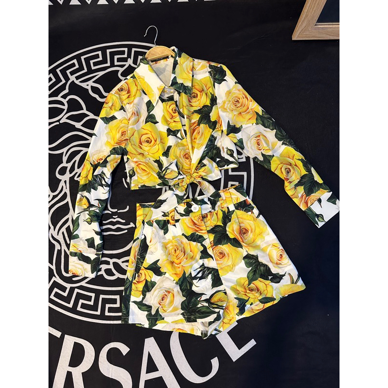 set áo váy hoa vàng 🌼 xinh mùa xuân
