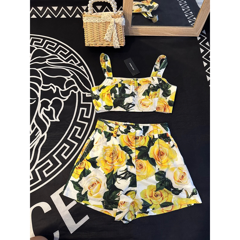 set áo váy hoa vàng 🌼 xinh mùa xuân