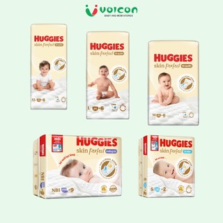 Tã /Bỉm Huggies Skin Perfect êm mềm & khả năng thấm hút xuyên đêm đến 12h cho bé ngon giấc trọn đêm