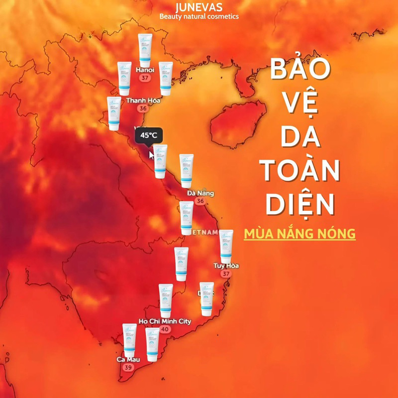 Kem chống nắng vật lý junevas F50/PA+++