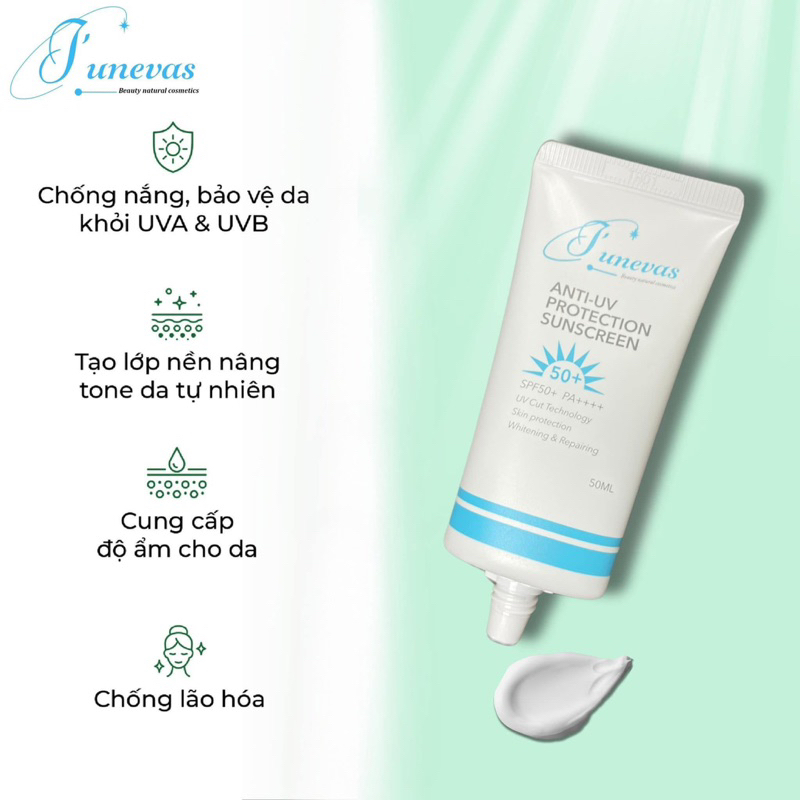 Kem chống nắng vật lý junevas F50/PA+++