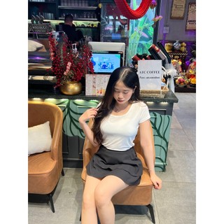 Áo thun nữ basic dáng ôm JASEY, áo phông chất vải thun gân co giản mát mẻ mã 3152