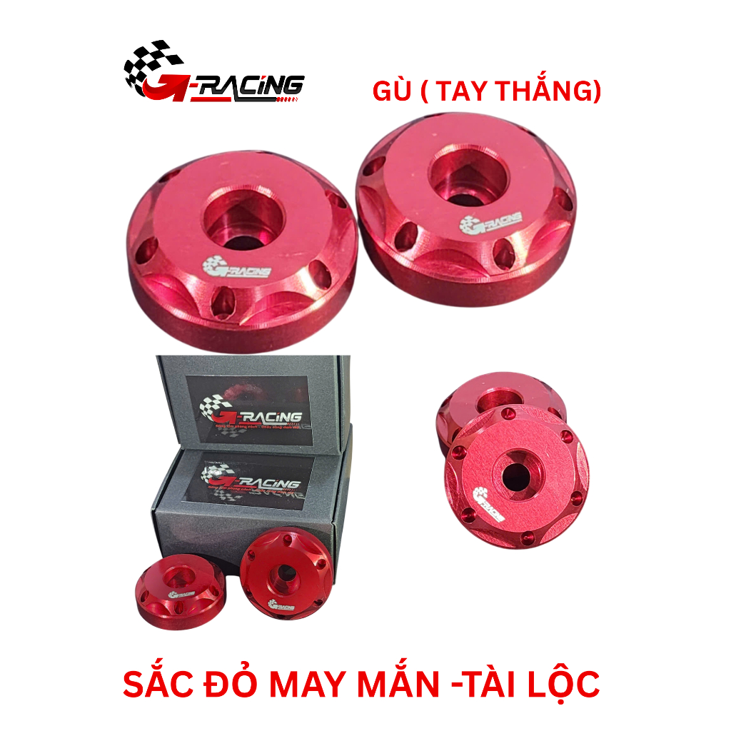 Gù nhôm CNC nguyên khối G-Racing Màu đỏ| GGG001-1 | Shopee Việt Nam