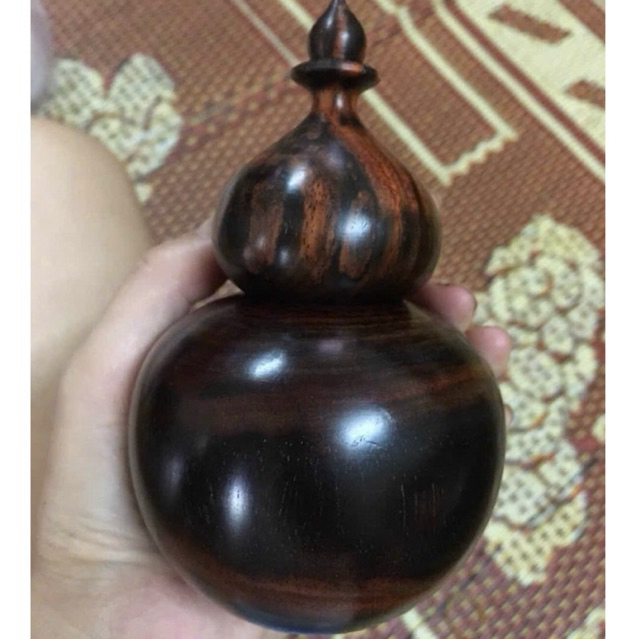 Lọ Đựng Tăm Hồ Lô Gỗ Trắc đỏ đen và Gỗ Hương ta màu tự nhiên, sang trọng bền đẹp
