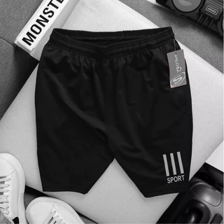 Quần short nam thể thao đùi cao cấp vải thun loại 1 co giãn 4 chiều quần thun ống rộng nam shop the thao kute