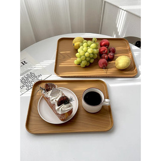 Khay nhựa vân gỗ decor quán cafe nhà hàng, khay nhựa vân gỗ đựng đồ ăn, trang trí chụp ảnh