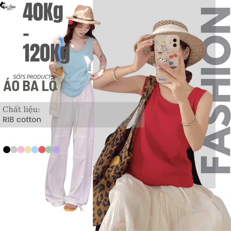 BIGSIZE Áo thun sát nách/ba lỗ/hai dây 40 - 90kg thời trang- MÃ 34