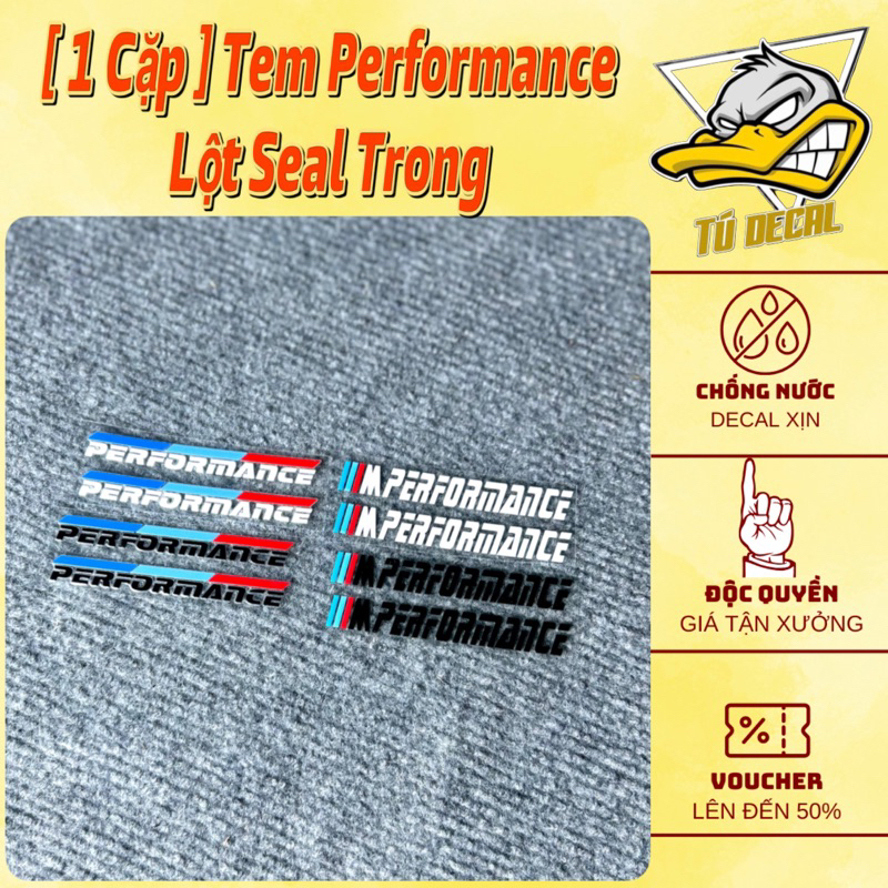Tem Logo Sticker Chữ Performance Size Nhỏ Dán Trang Trí Xe, Decal In Uv ...