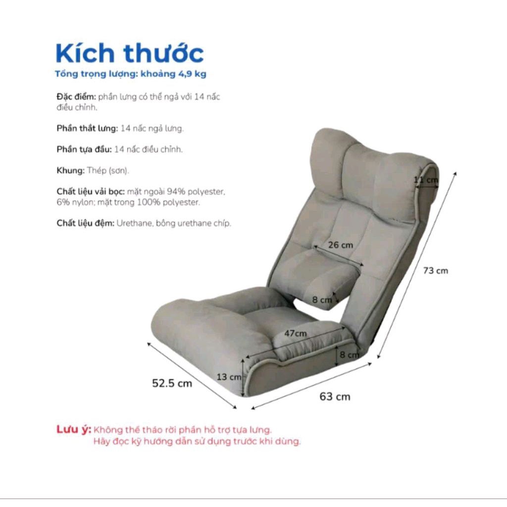 ga bọc ghế hổ trợ cổ và lưng KOHNAN