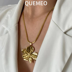 Dây chuyền vàng 18K QUEMEO JUSI Vòng cổ thời trang sang Âu Mỹ quà tặng ngày lễ