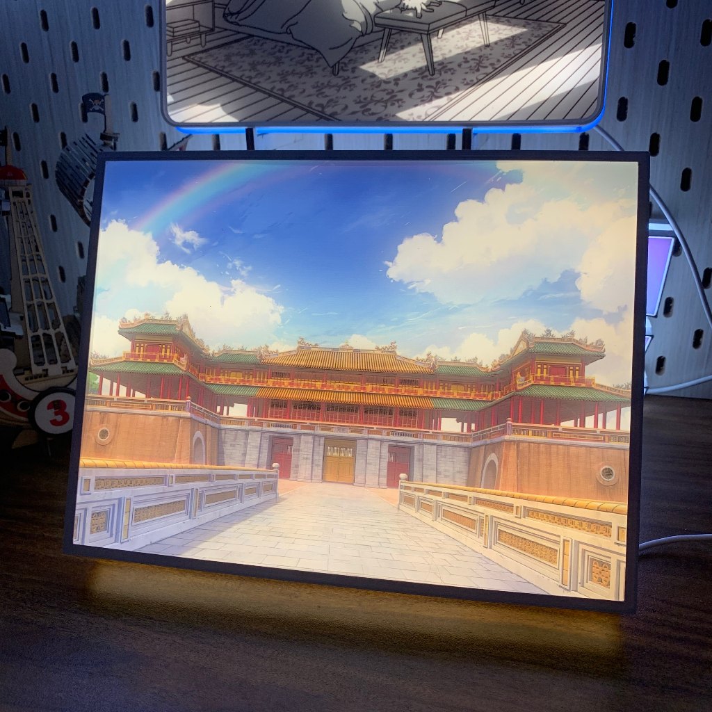 Tranh đèn led 3D đổi màu 3 chế độ Phong cảnh Việt Nam - Tranh đèn led trang trí bàn làm việc