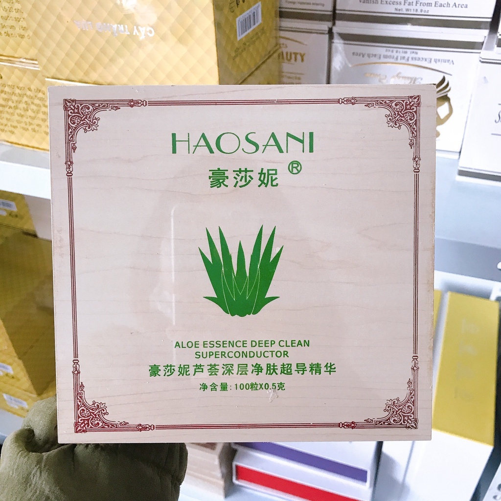 Viên Thải Chì Haosani, Viên Hút Chì Chiết Xuất Lô Hội, Sản Phẩm Hỗ Trợ Hút Chì Giúp Sạch Da, Sáng Da, Hộp 100 Viên