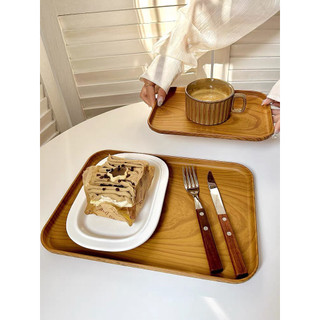 Khay nhựa vân gỗ decor quán cafe nhà hàng, khay nhựa vân gỗ đựng đồ ăn, trang trí chụp ảnh