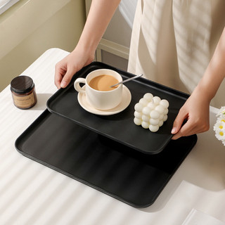 Khay nhựa decor màu tối phục vụ quán nhà hàng và decor chụp ảnh