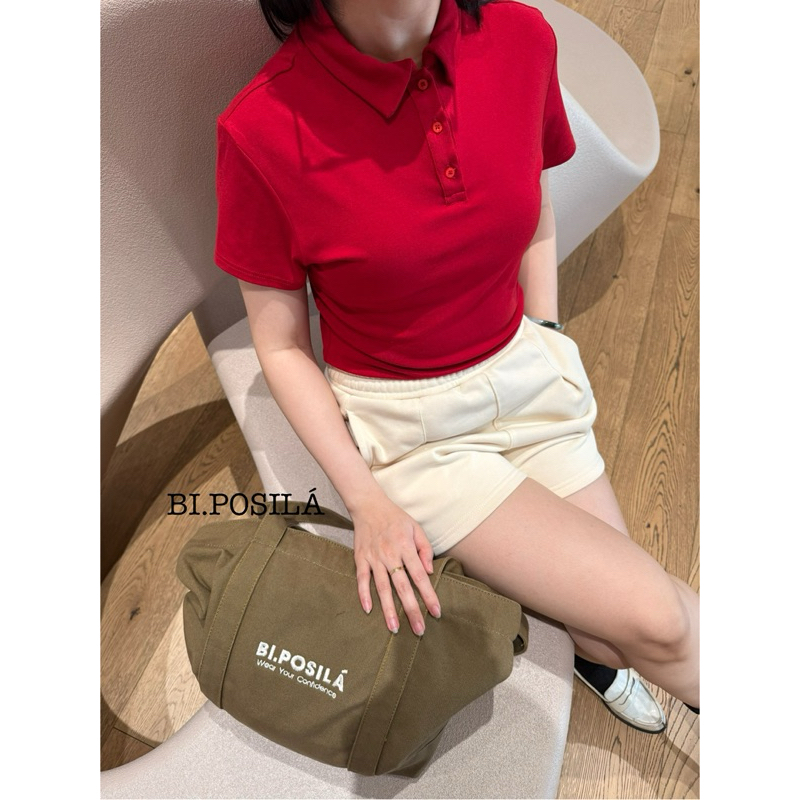[A10] ÁO THUN POLO NỮ BASIC DÁNG LỬNG FORM SLIMFIT VẢI COTTON BORIP MỀM MỊN MÁT BI.POSILÁ Áo Sinh Viên