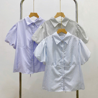 Set Áo Váy Bigsize Nữ Áo Sơ Mi Kiểu Tay Phồng Thắt Eo Phối Chân Váy Bí Dễ Thương (SM189+CV413)